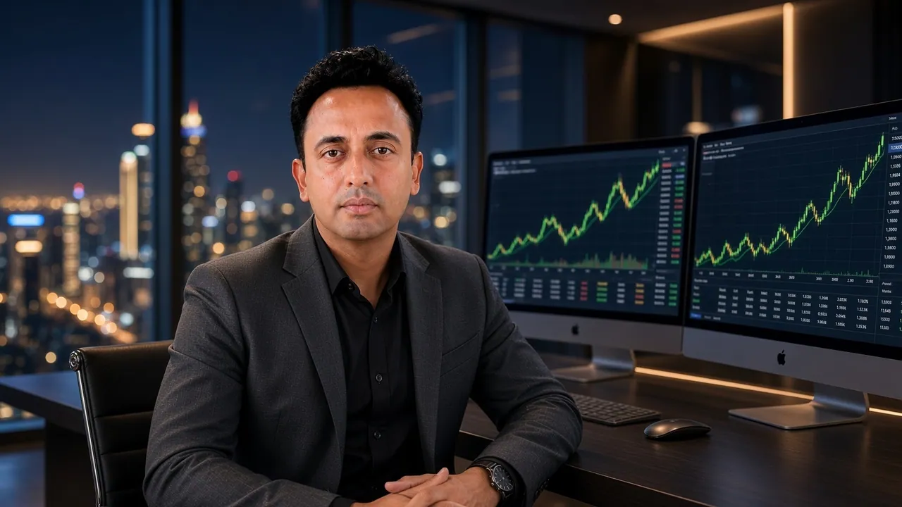 Jitendra Wadhwani, SEO expert, analysing search ranking graphs