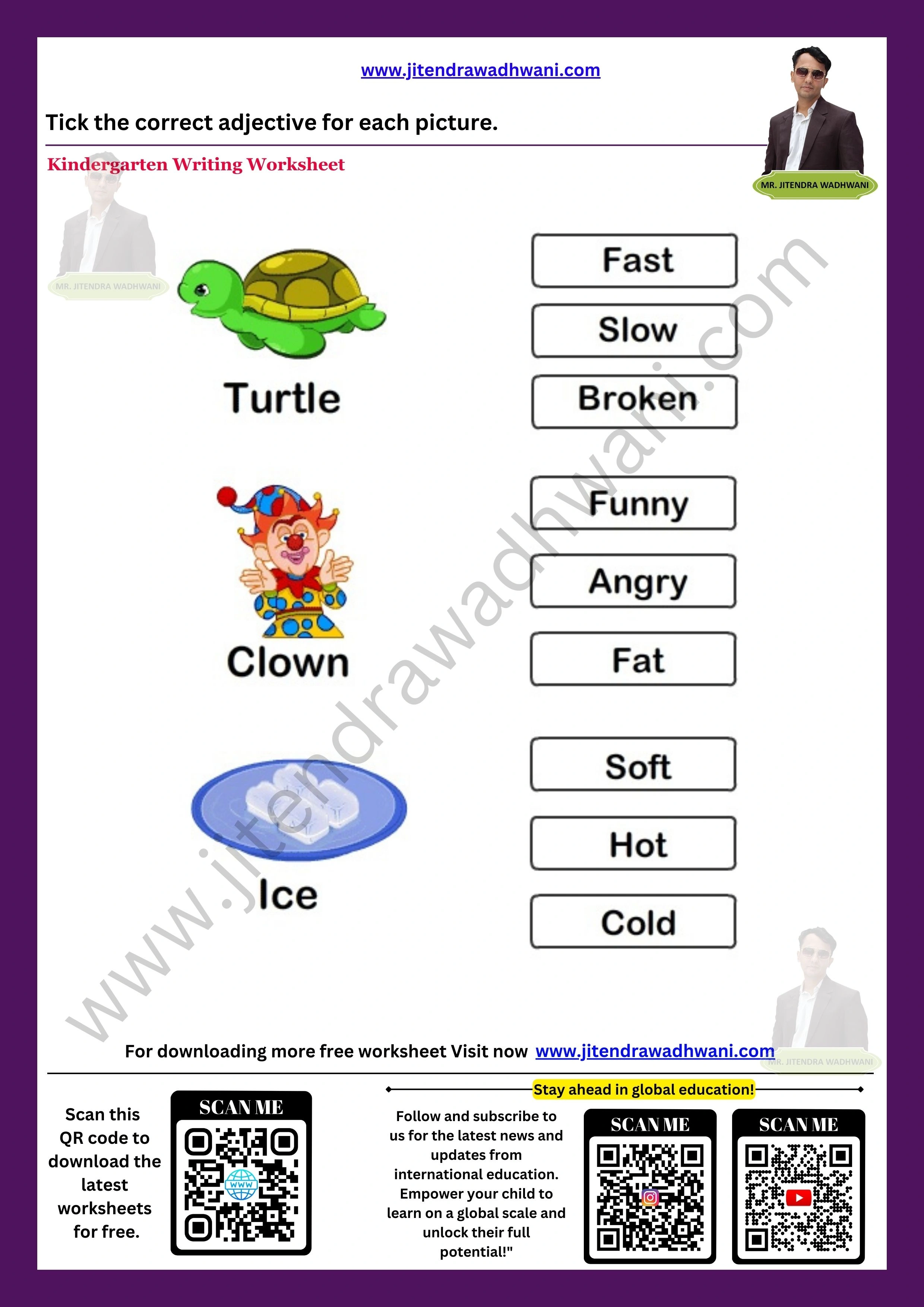 English Adjectives Worksheet  3