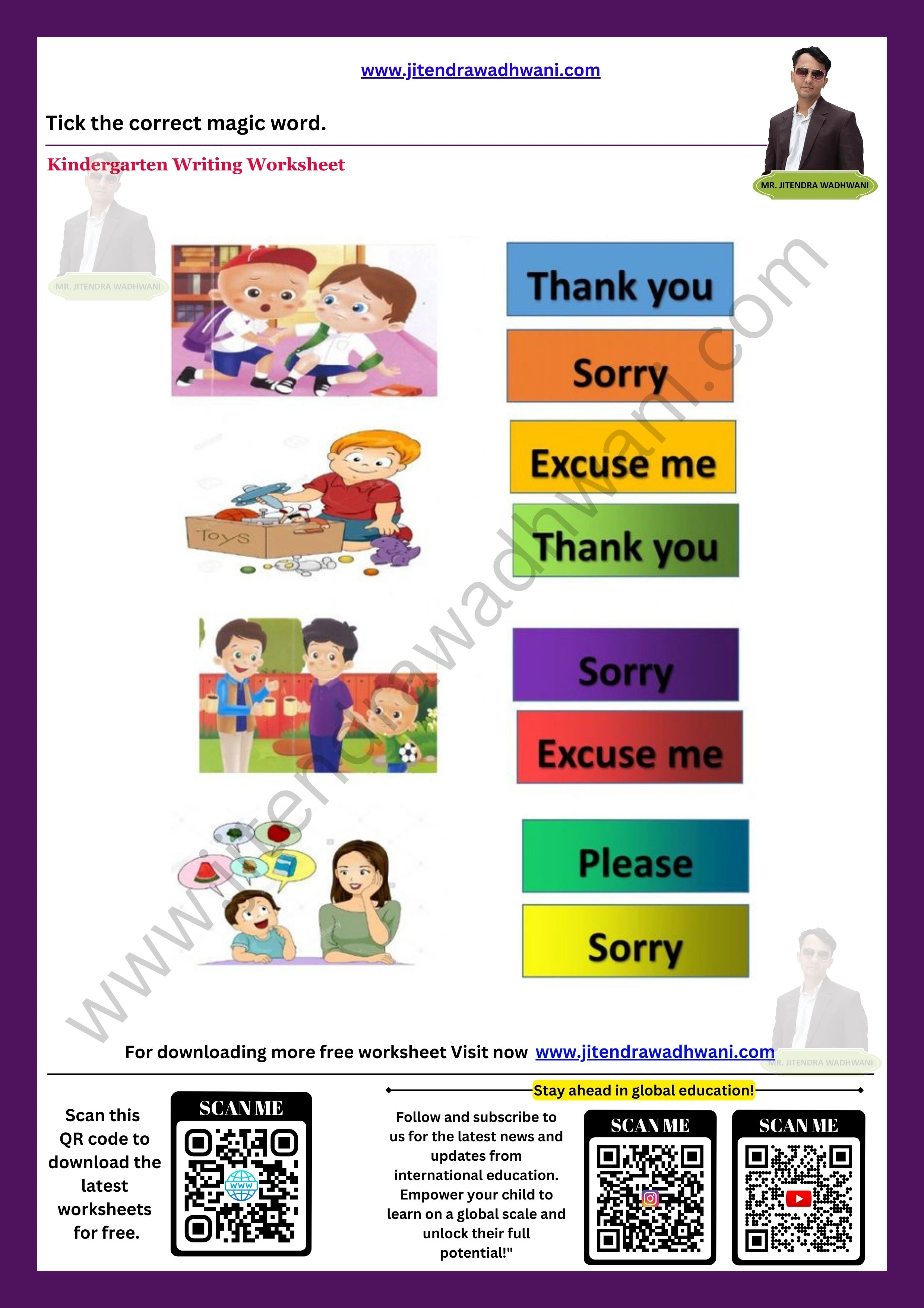 English Magic Words Worksheet 2