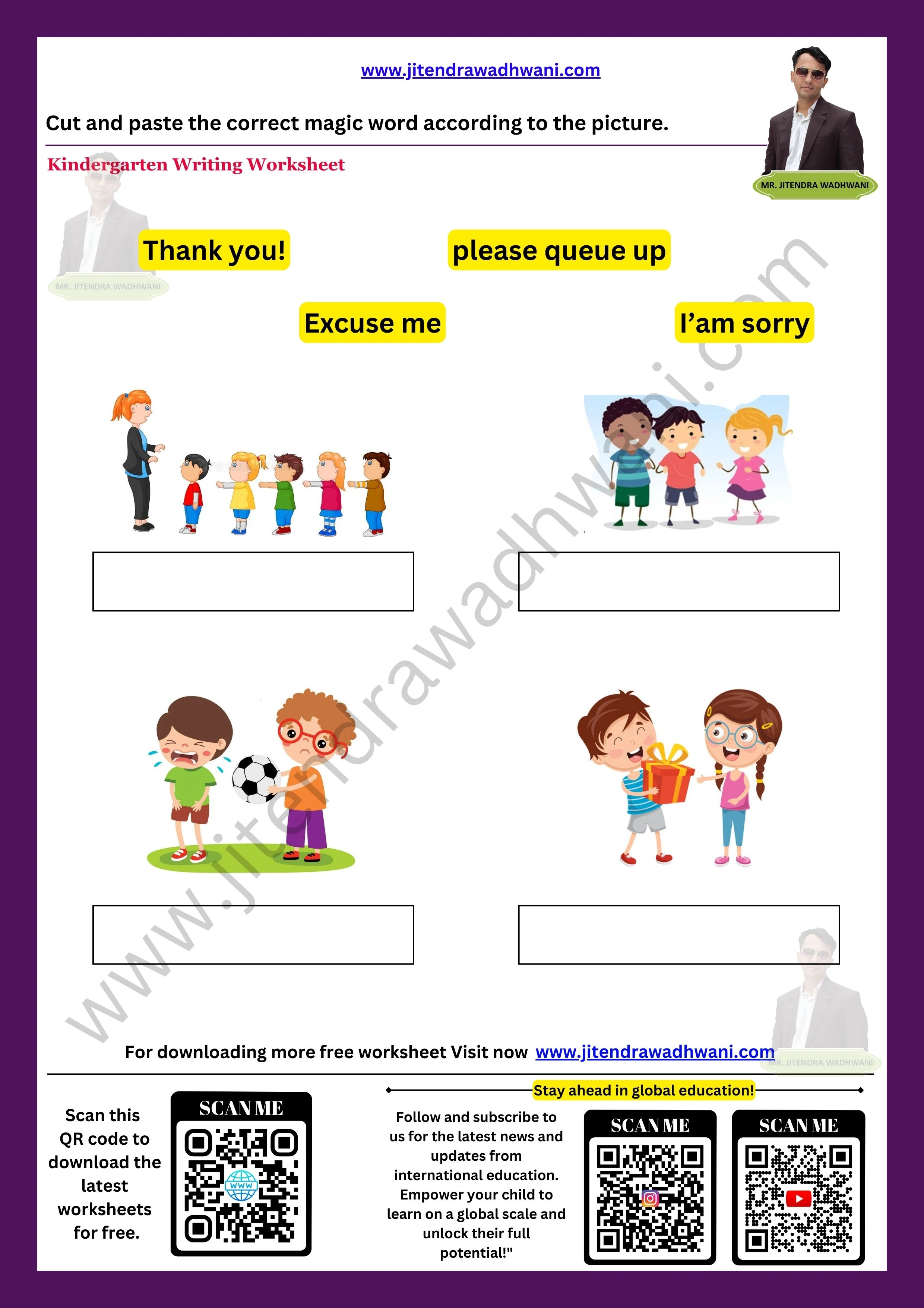 English Magic Words Worksheet 4