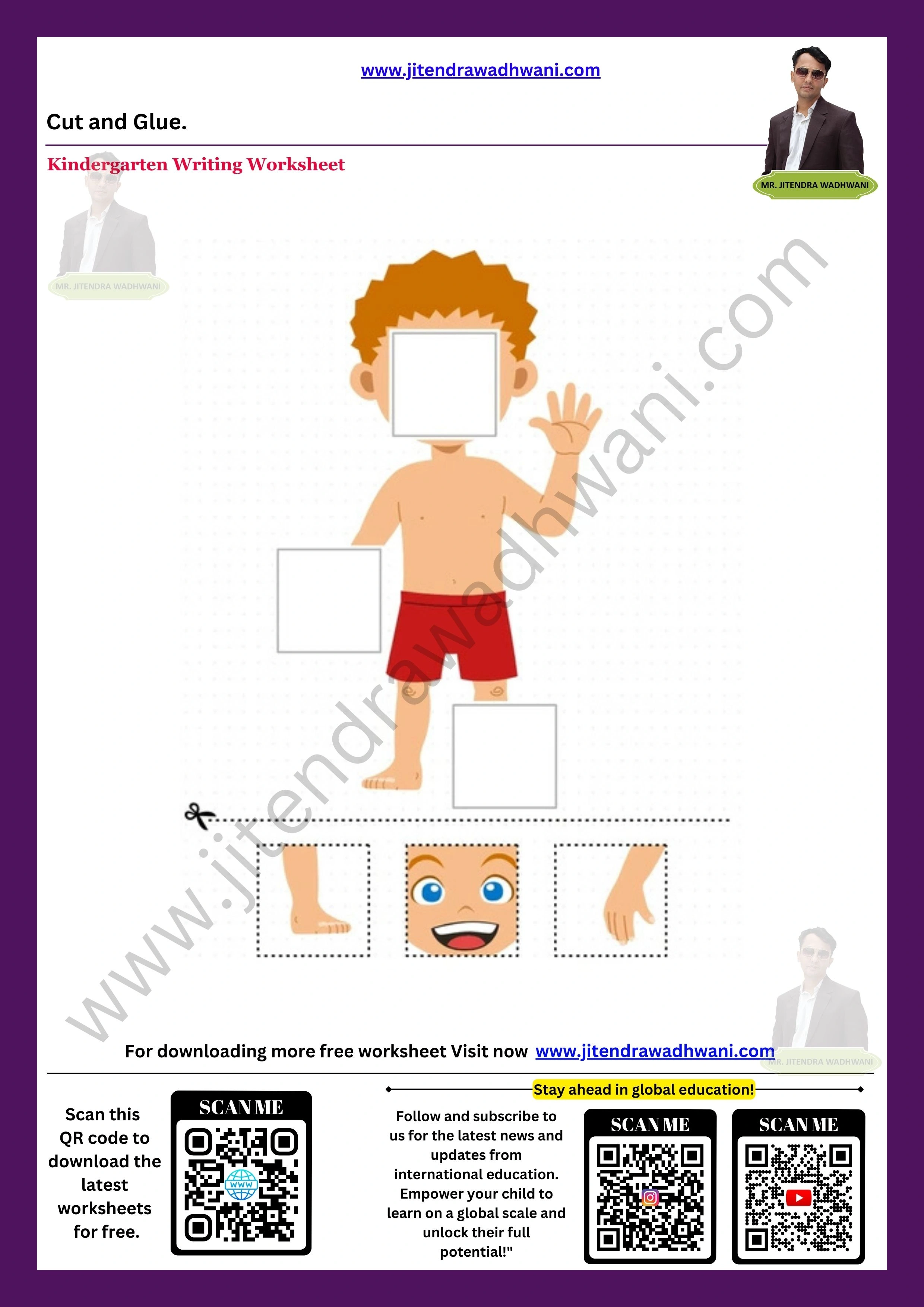 English Parts of the Body Worksheet 7