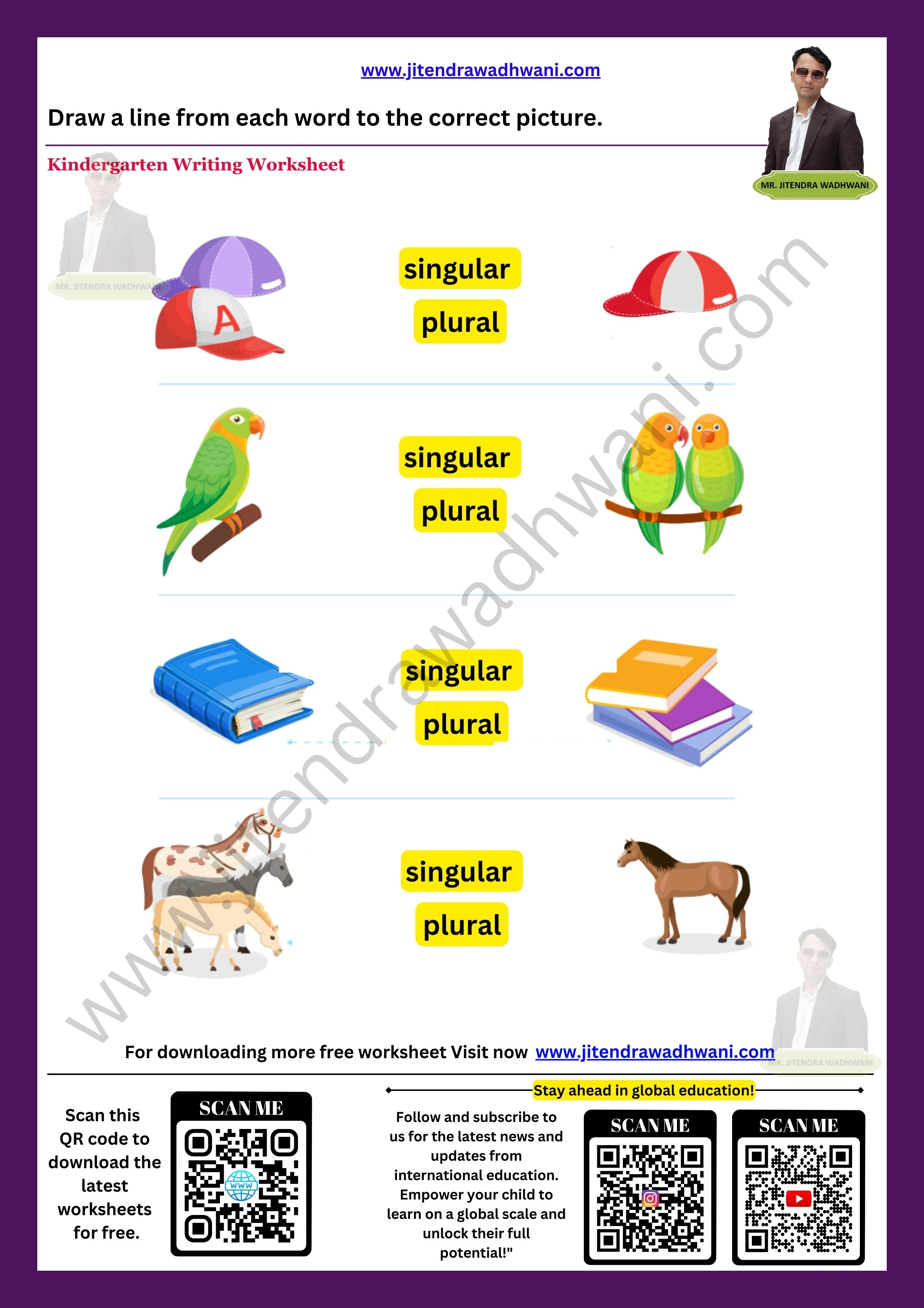 English Singular Plural Worksheet 3