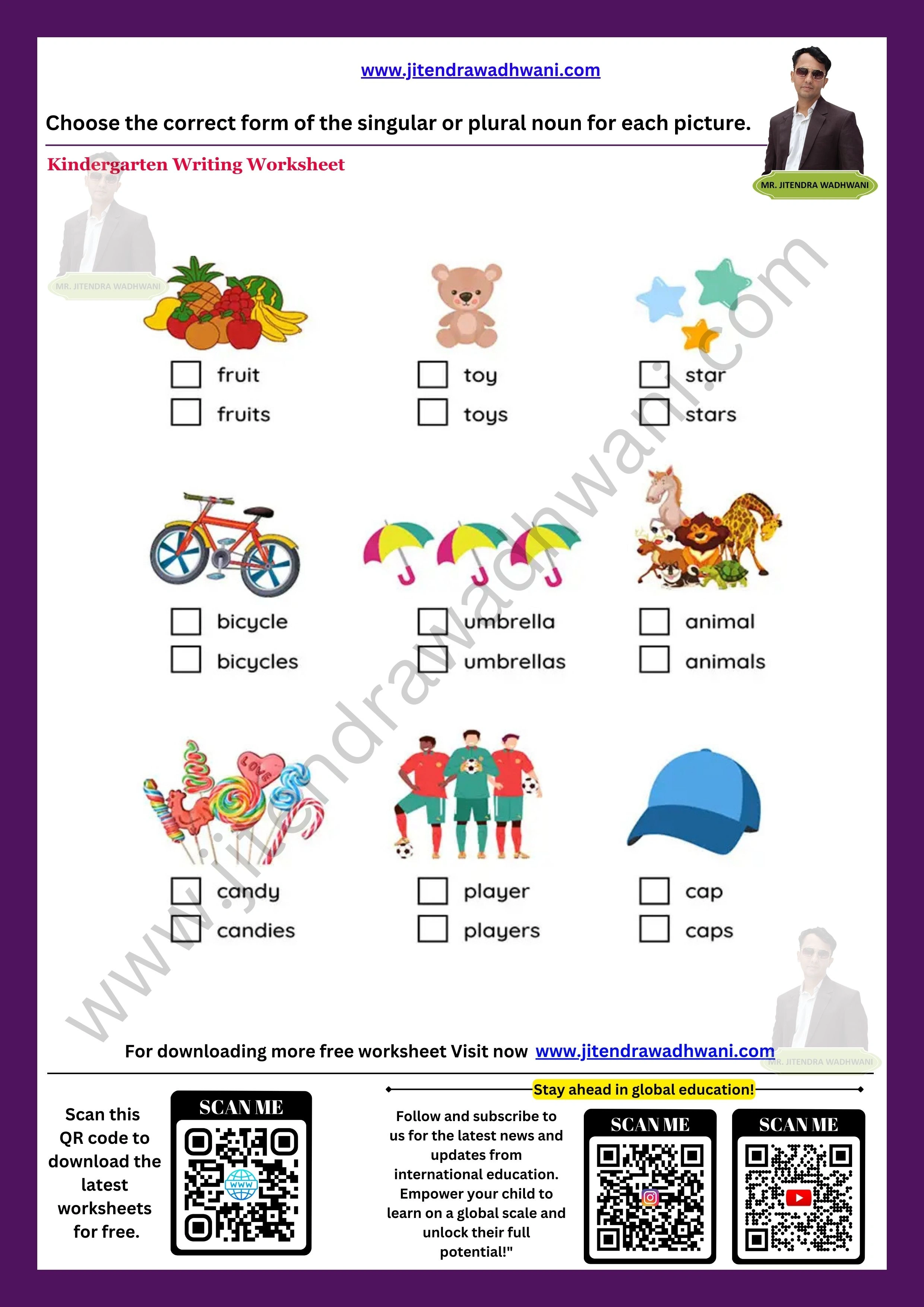 English Singular Plural Worksheet 4