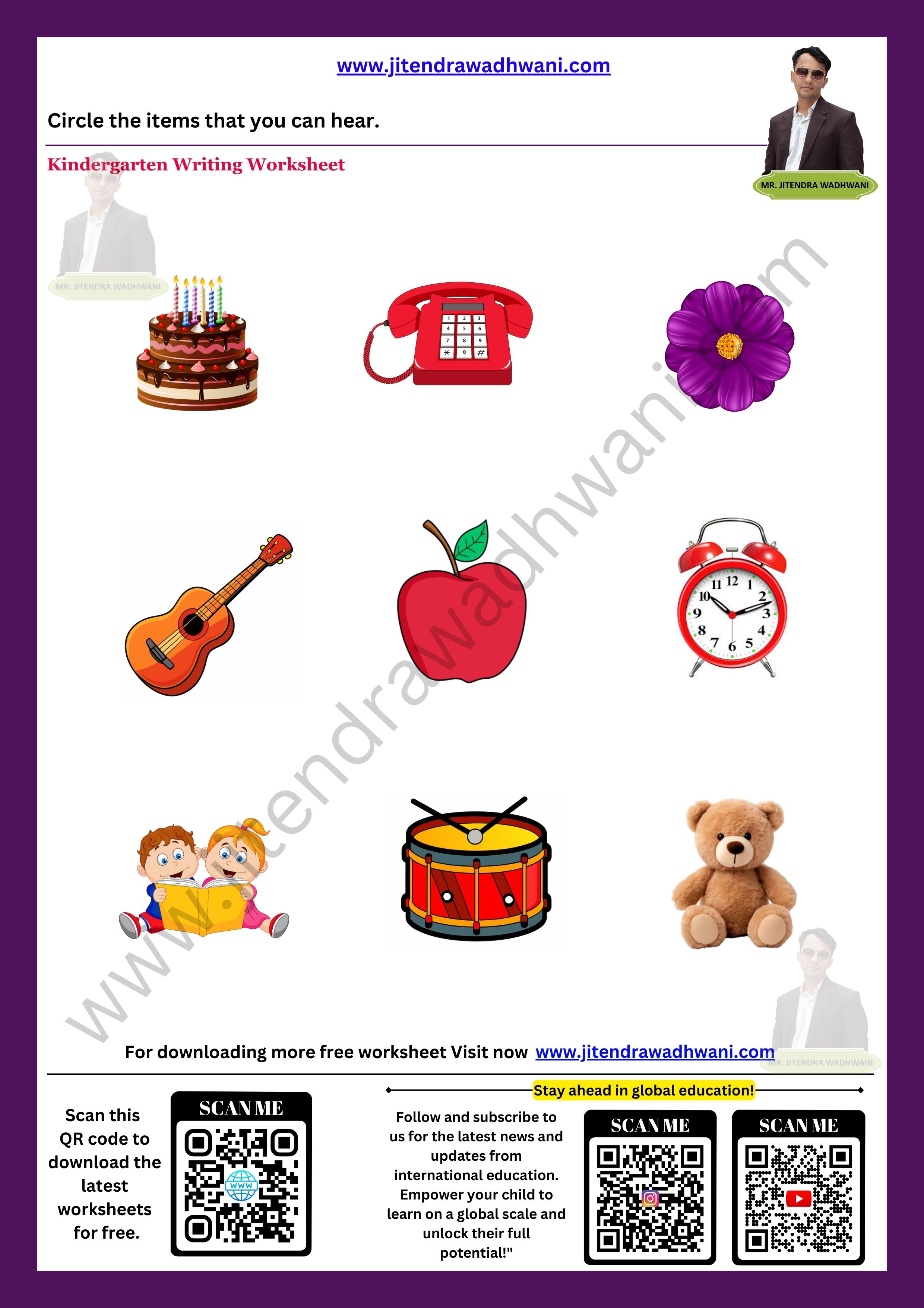 5 senses worksheets 6