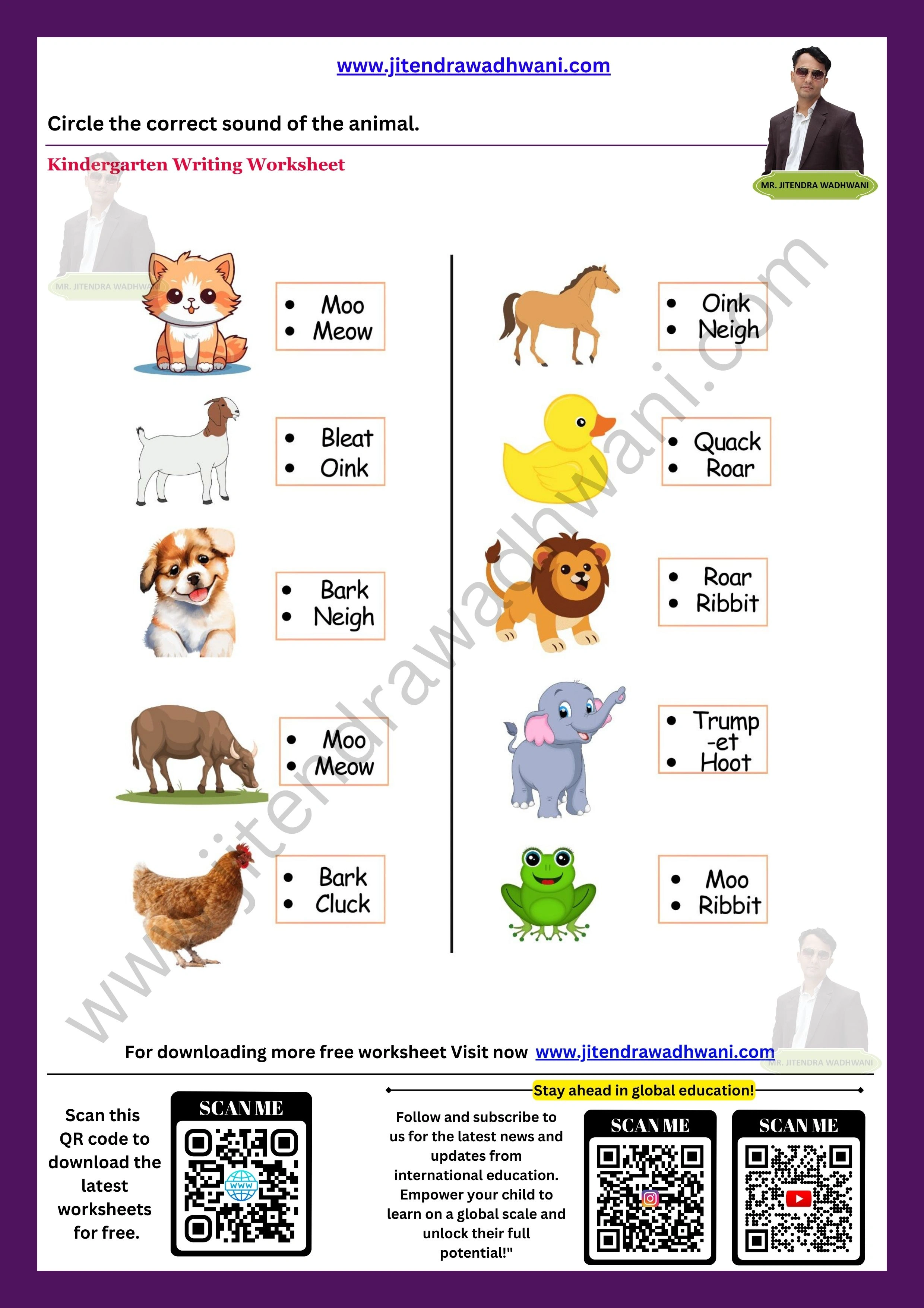 Animal Sounds Worksheet 1