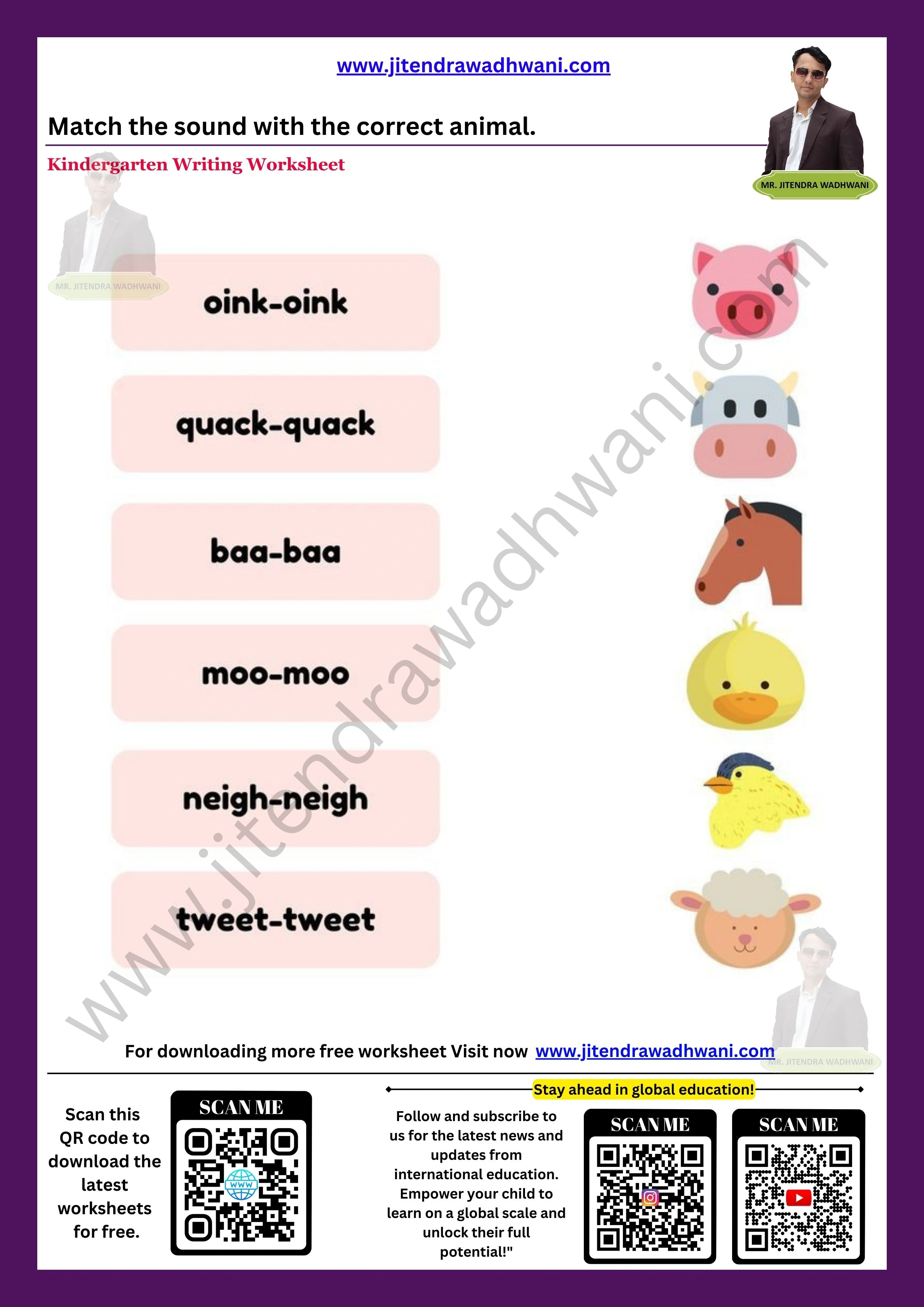 Animal Sounds Worksheet 4