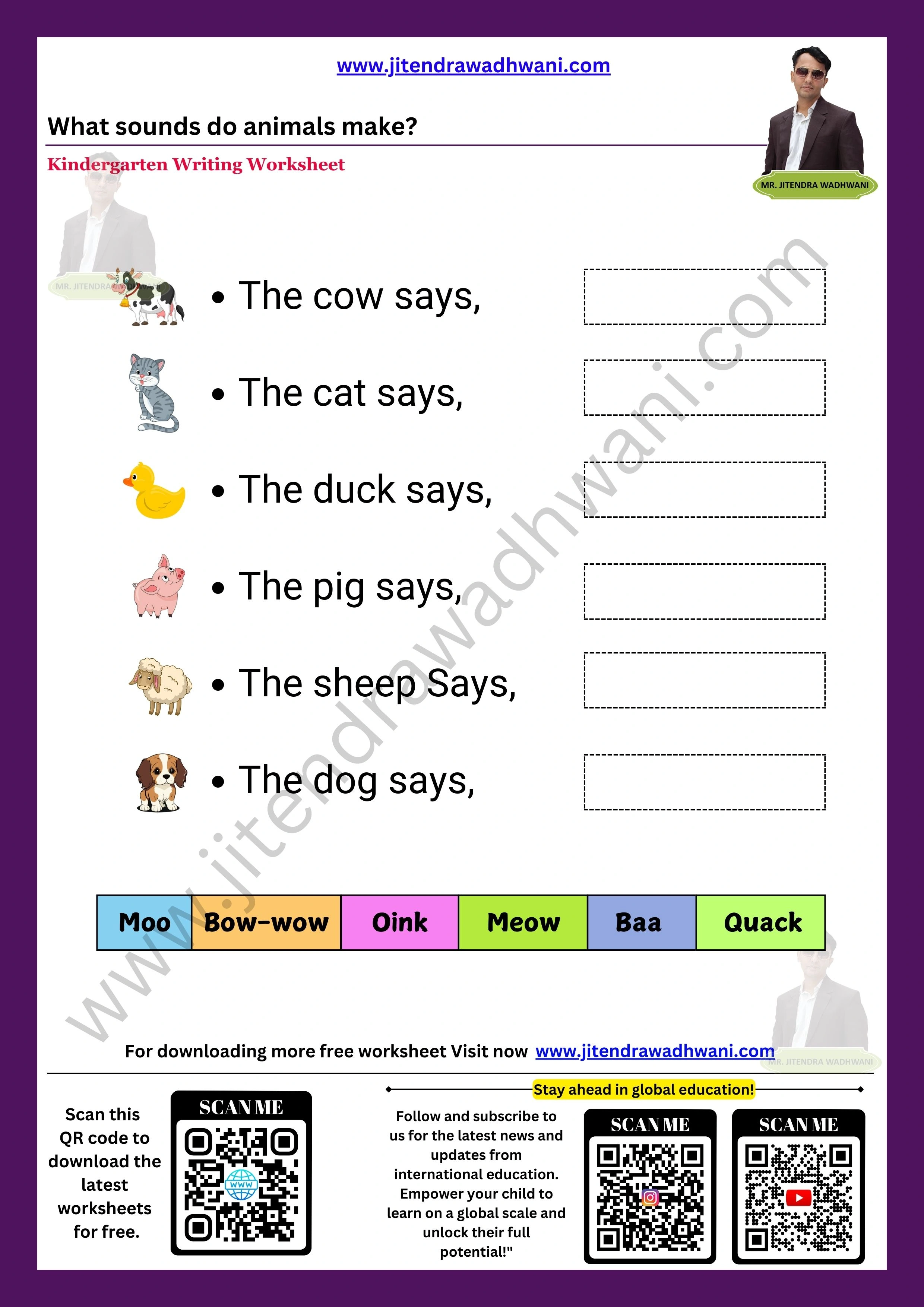 Animal Sounds Worksheet 5