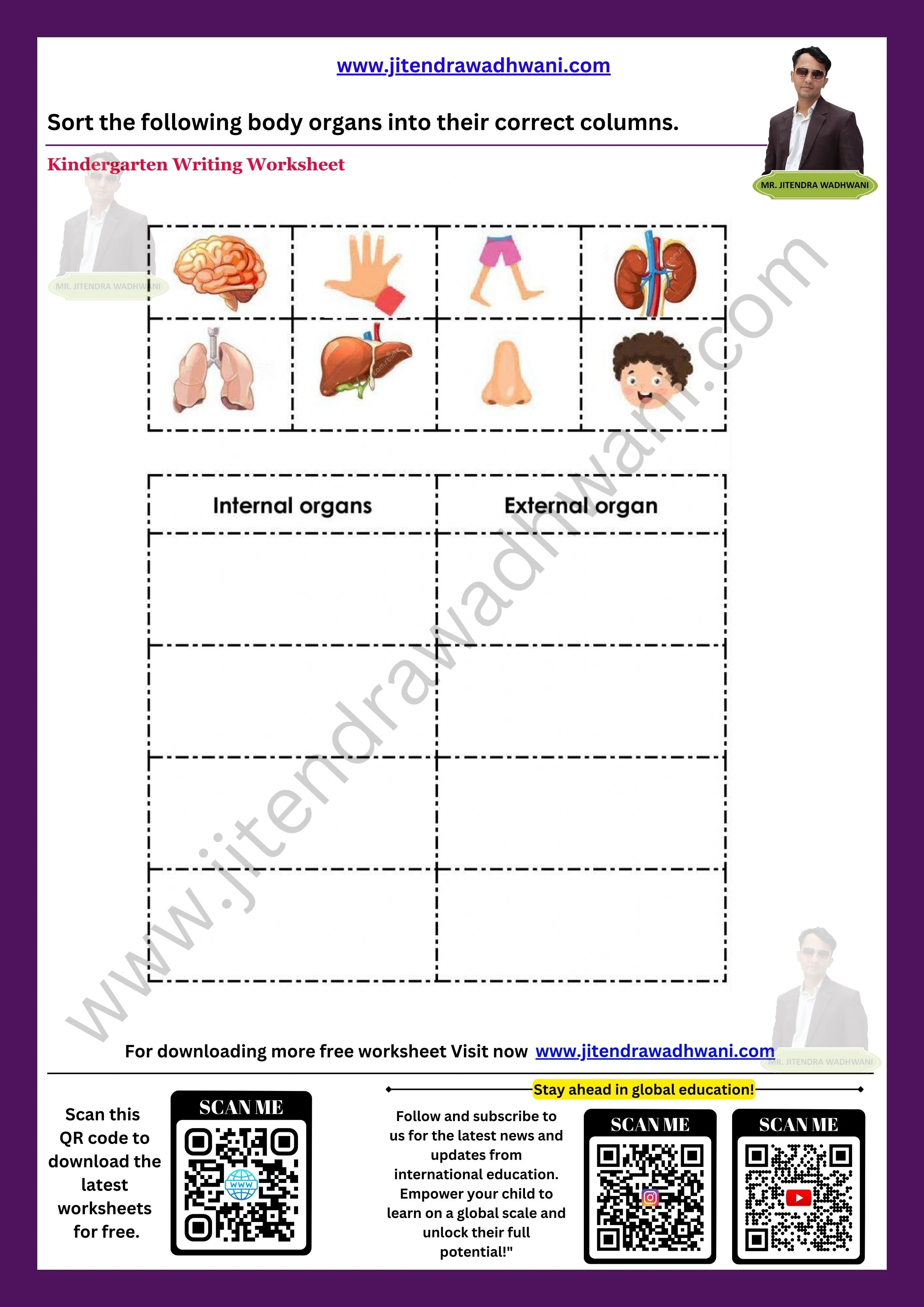 Human Body Parts Worksheet 5