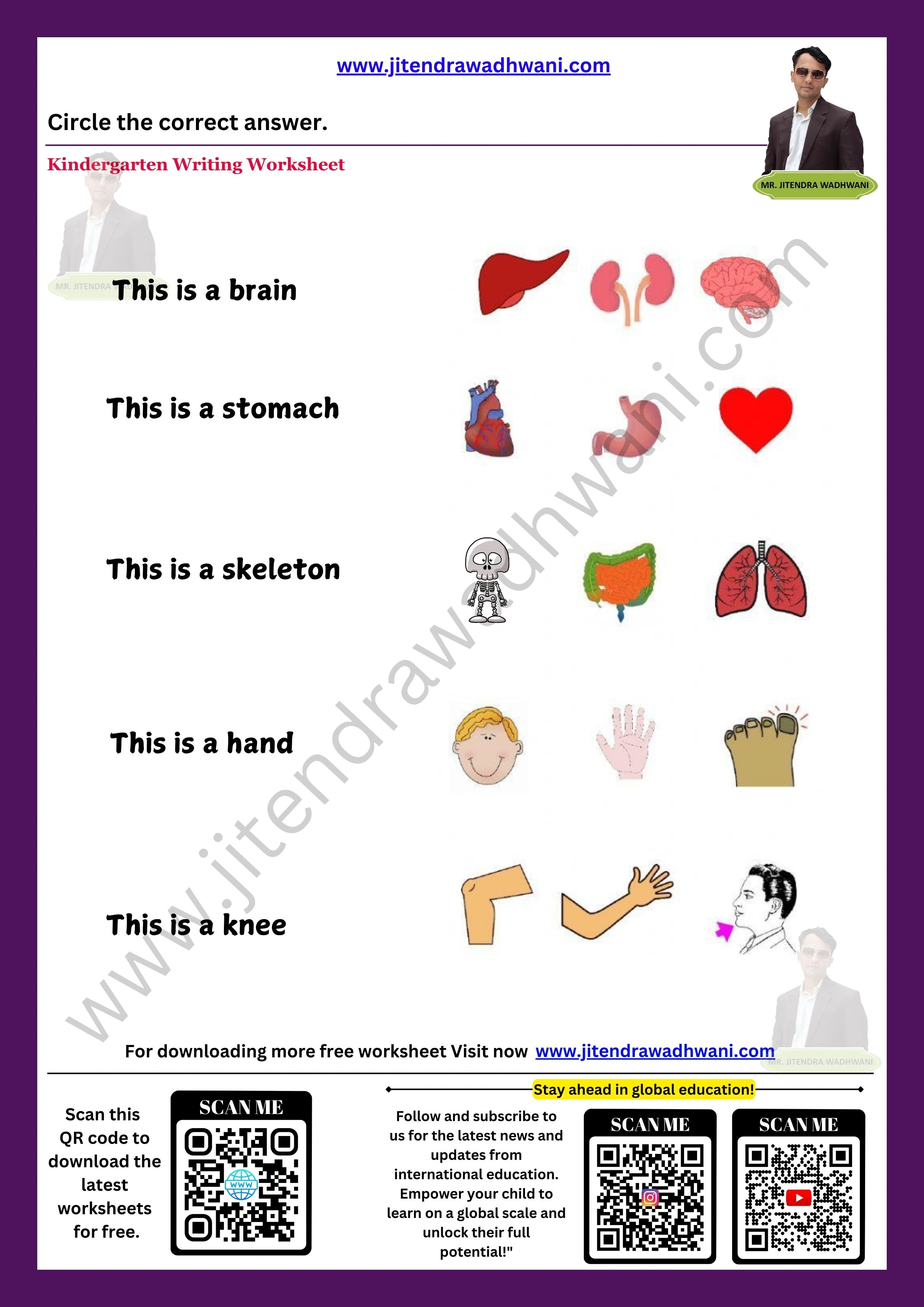 Human Body Parts Worksheet 6