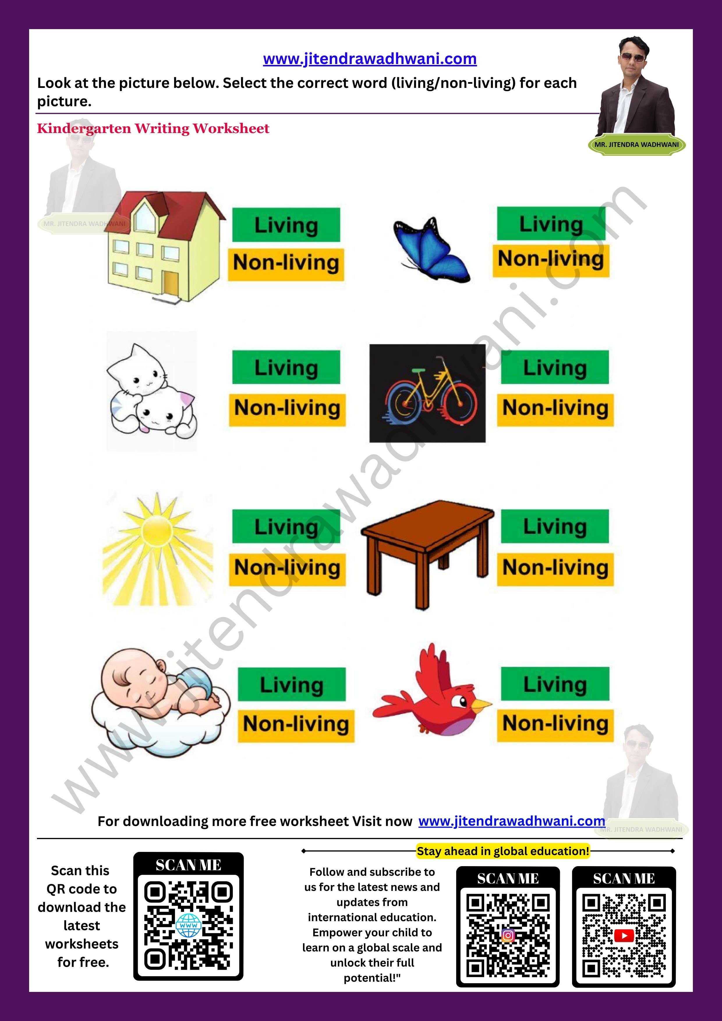 Living And Non Living Things Worksheet 5