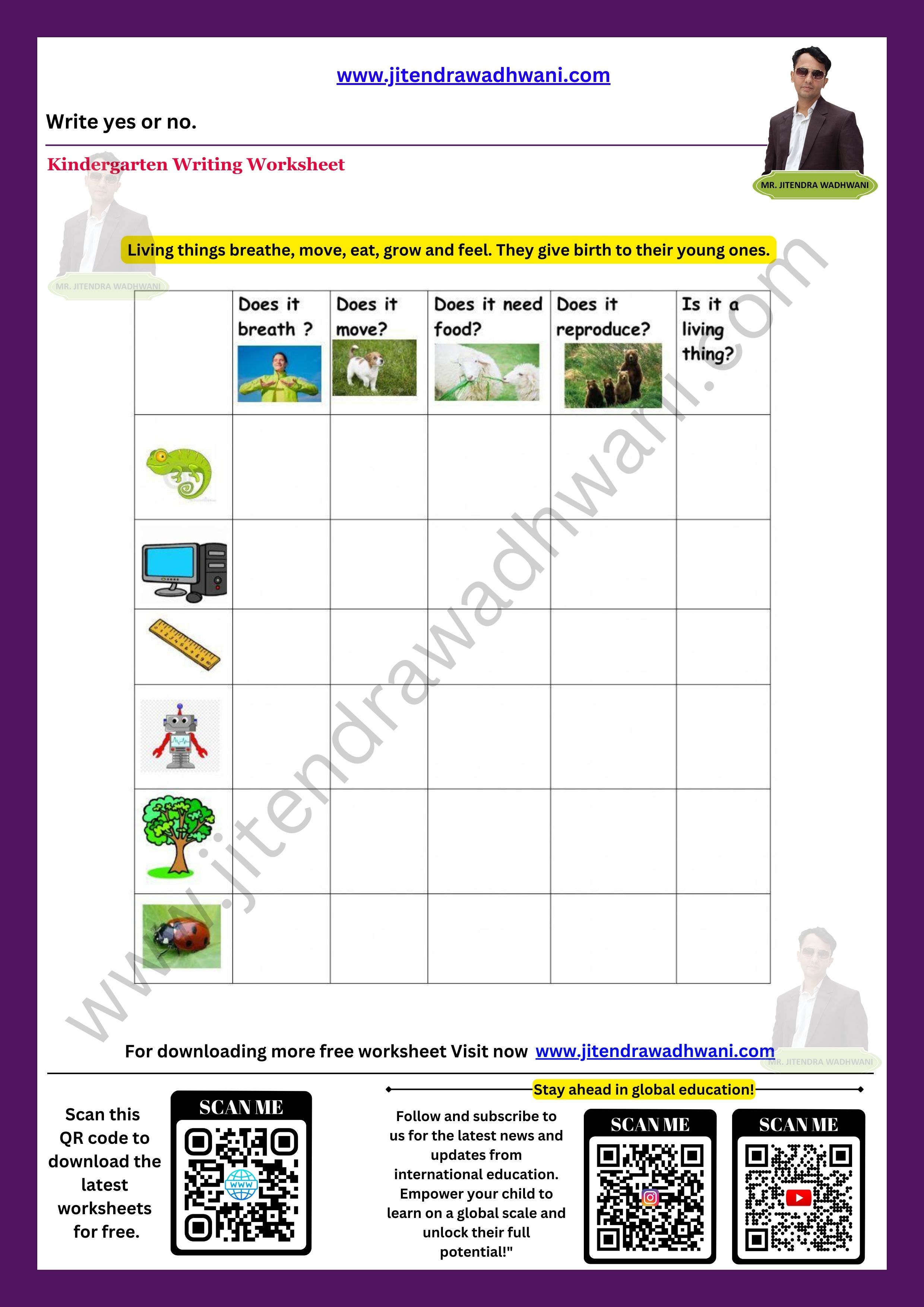 Living And Non Living Things Worksheet 8