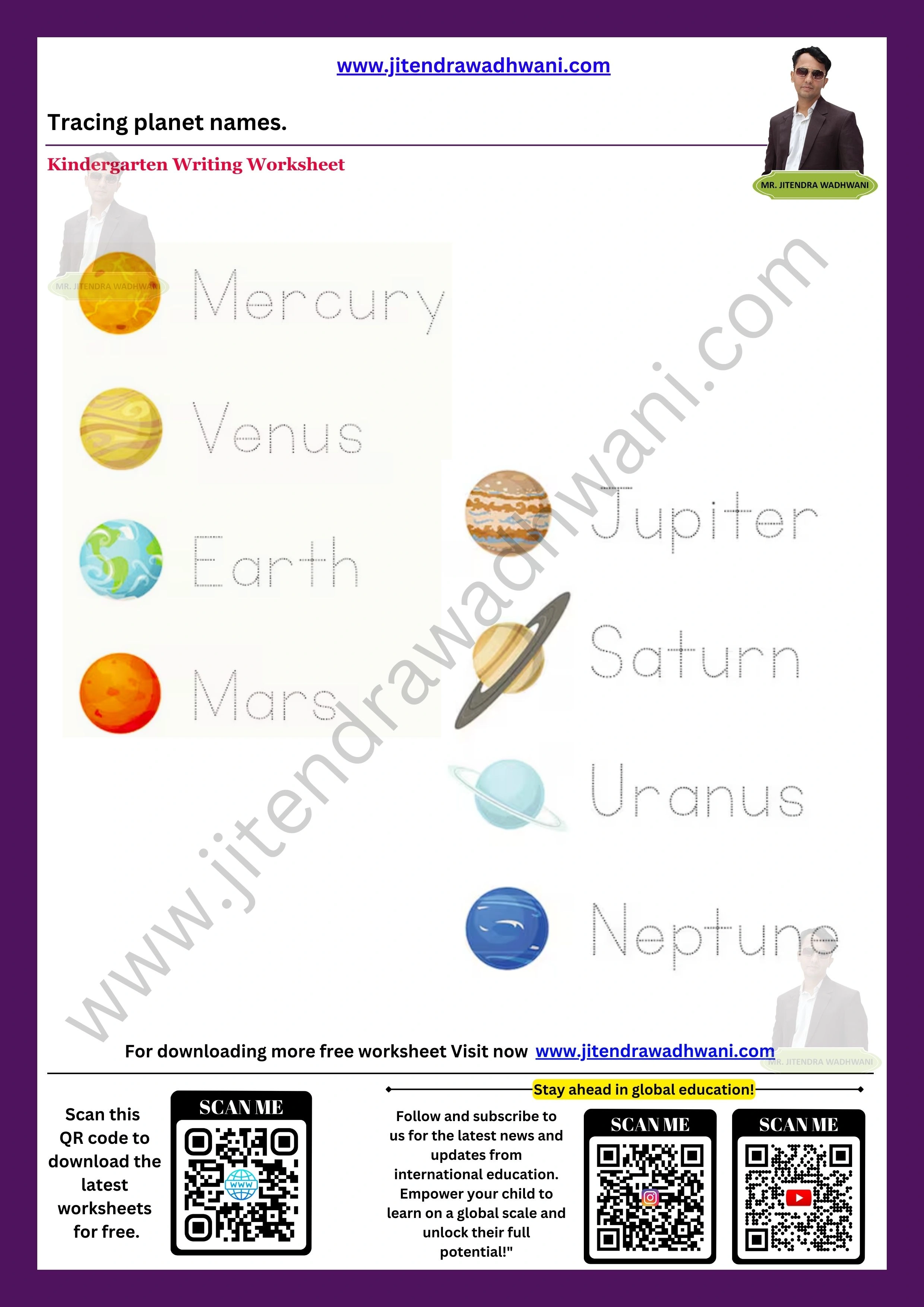 Solar System Worksheet 1