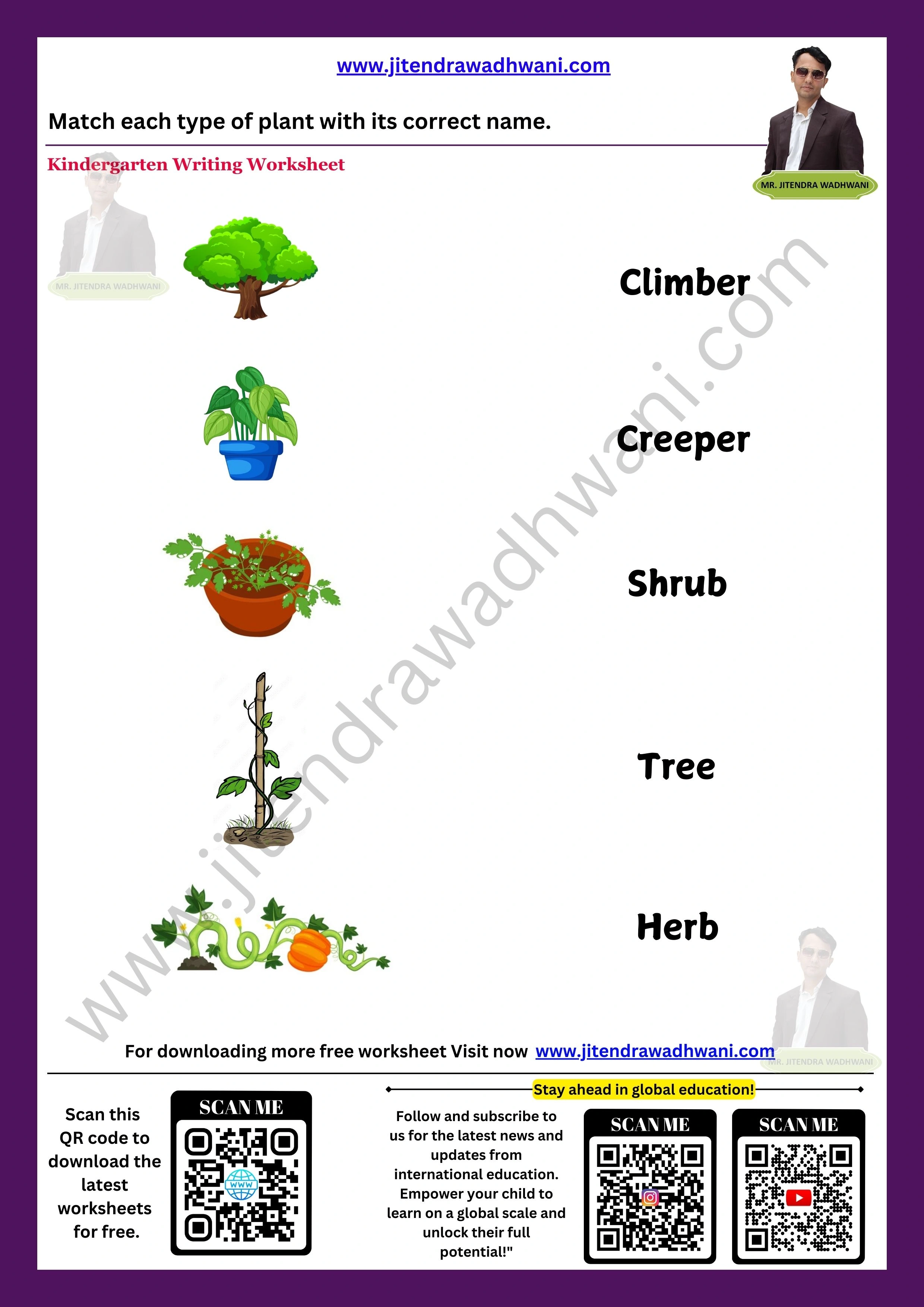 Types Of The Plants Worksheet