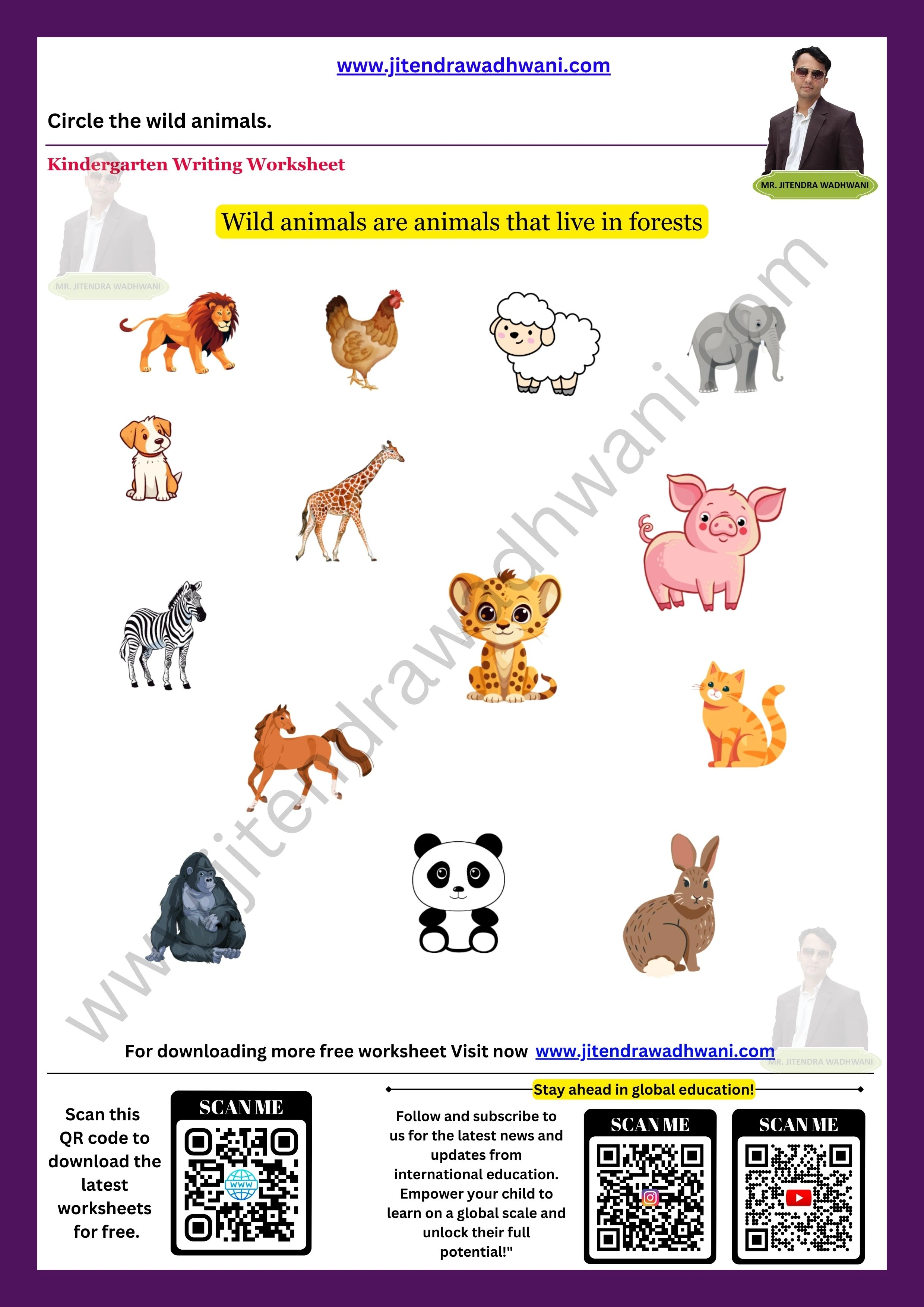 Wild Animals Worksheet 1